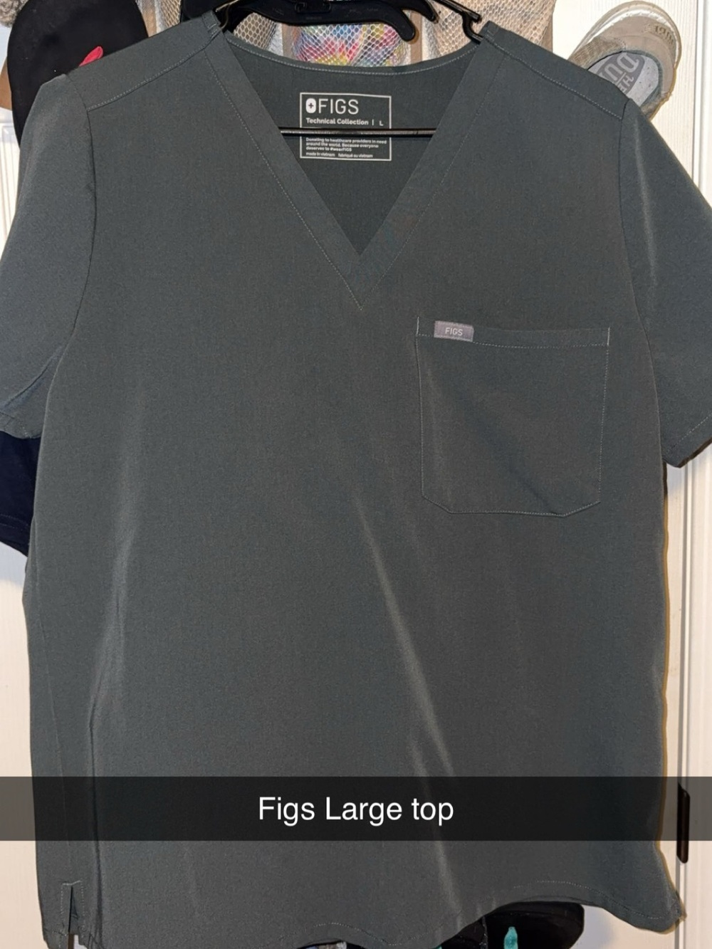 Figs Scrub Top - dark green